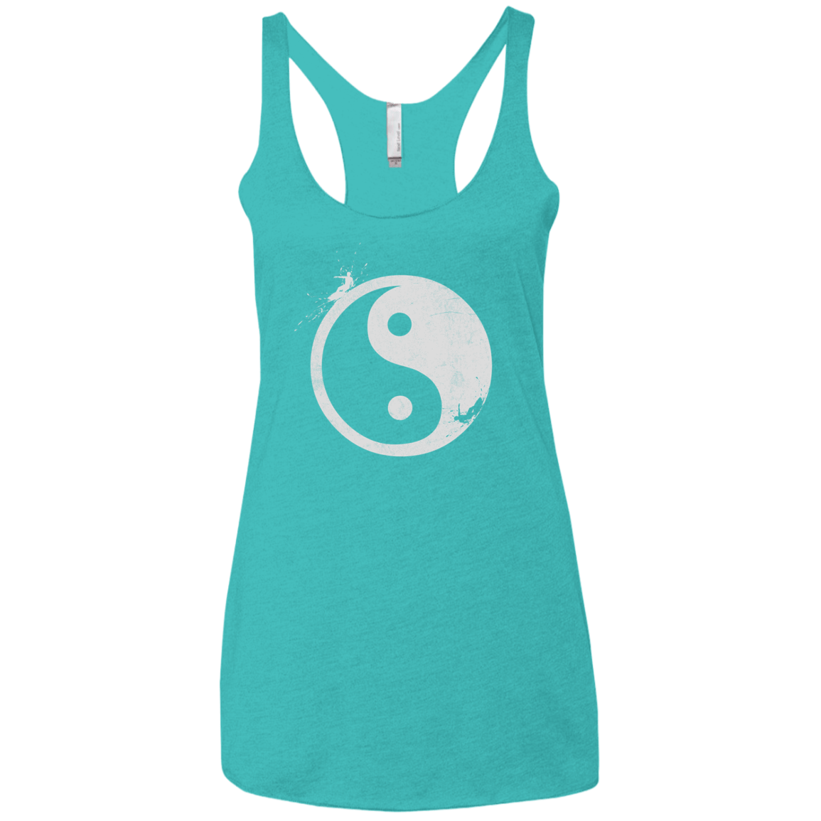 Yin Yang Surfer Women's Triblend Racerback Tank