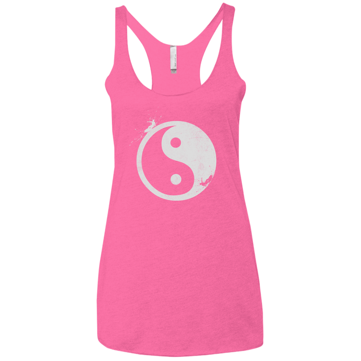 Yin Yang Surfer Women's Triblend Racerback Tank