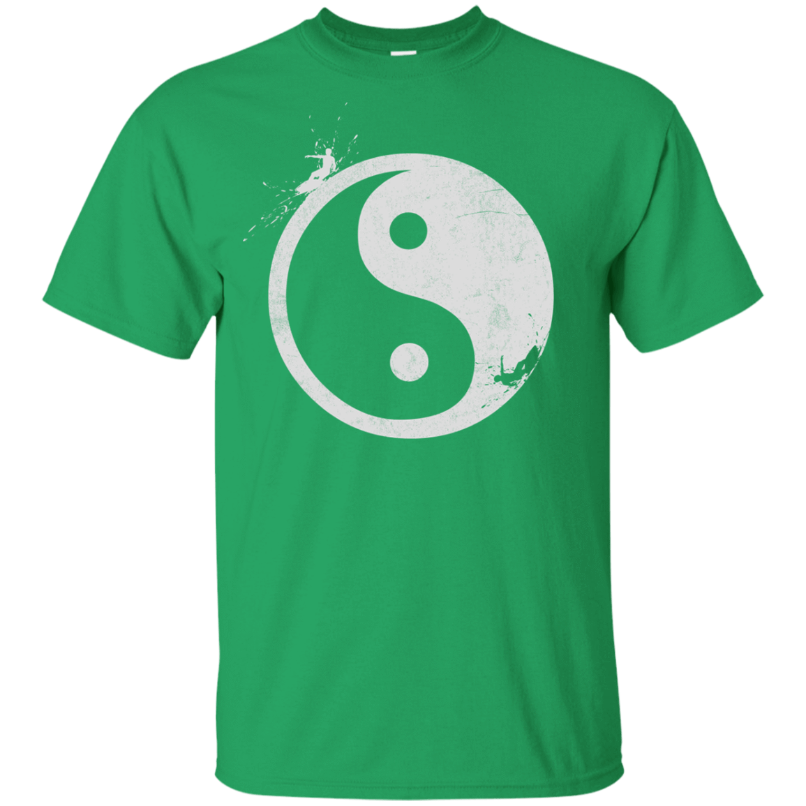 T-Shirts Irish Green / YXS Yin Yang Surfer Youth T-Shirt