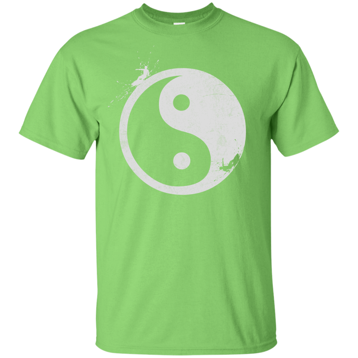 T-Shirts Lime / YXS Yin Yang Surfer Youth T-Shirt