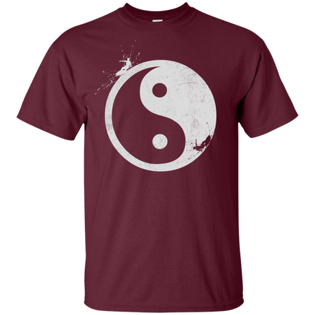 T-Shirts Maroon / YXS Yin Yang Surfer Youth T-Shirt