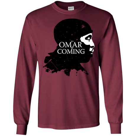 T-Shirts Maroon / S Yo Omar Is Coming Men's Long Sleeve T-Shirt