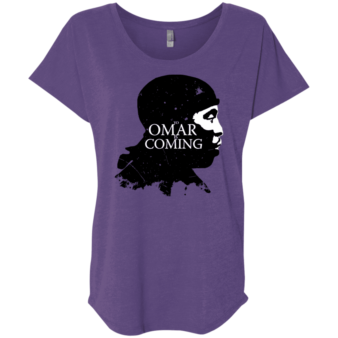 T-Shirts Purple Rush / X-Small Yo Omar Is Coming Triblend Dolman Sleeve