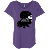 T-Shirts Purple Rush / X-Small Yo Omar Is Coming Triblend Dolman Sleeve