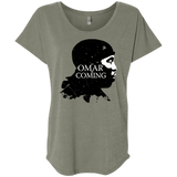 T-Shirts Venetian Grey / X-Small Yo Omar Is Coming Triblend Dolman Sleeve