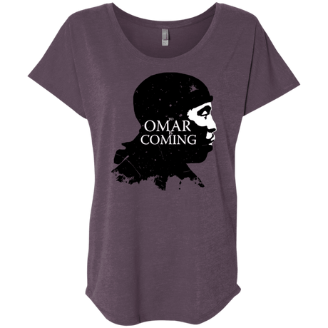 T-Shirts Vintage Purple / X-Small Yo Omar Is Coming Triblend Dolman Sleeve