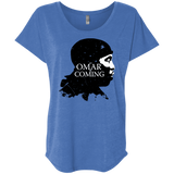T-Shirts Vintage Royal / X-Small Yo Omar Is Coming Triblend Dolman Sleeve