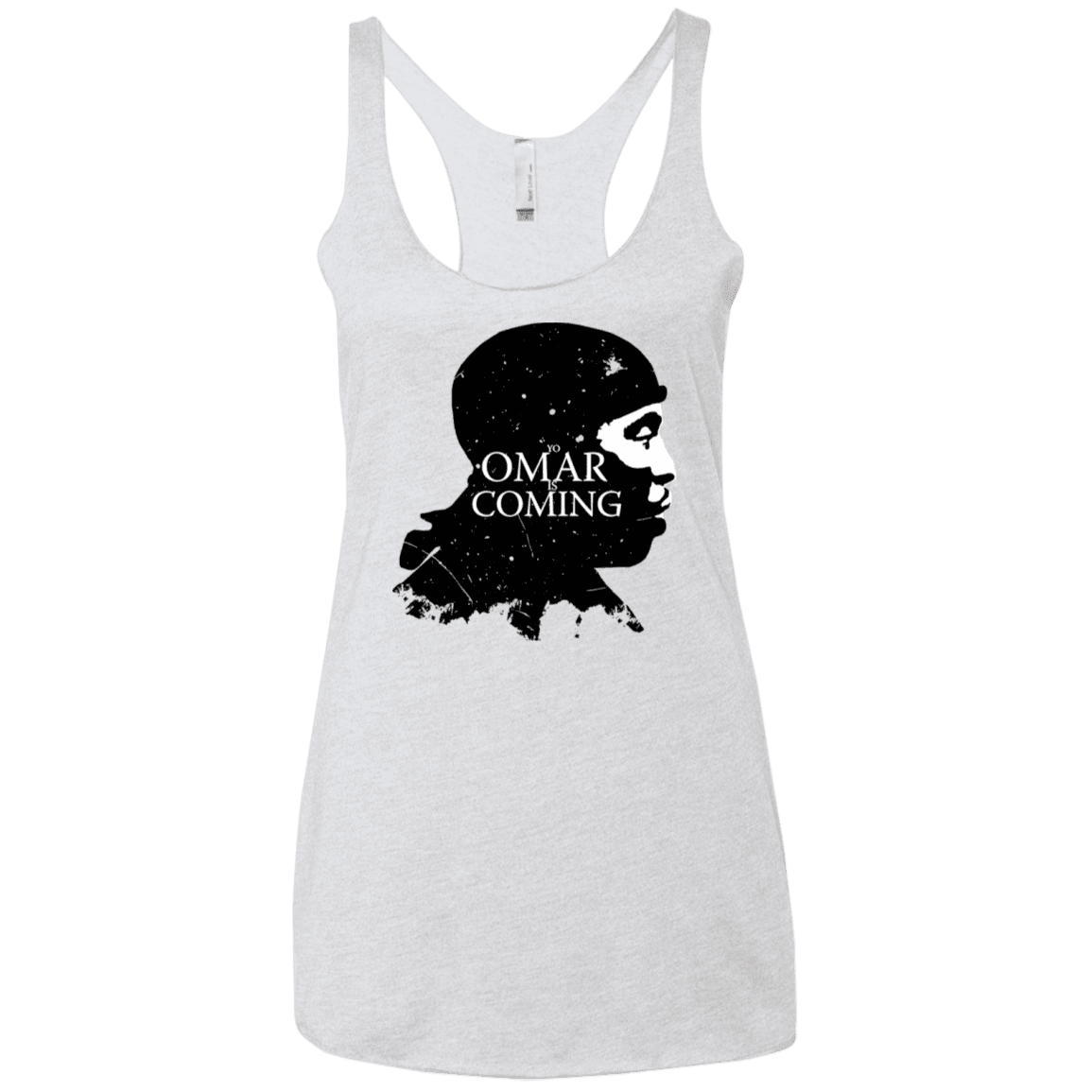 T-Shirts Heather White / X-Small Yo Omar Is Coming Women's Triblend Racerback Tank