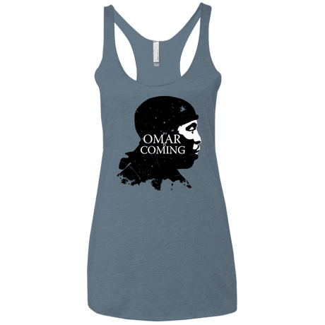 T-Shirts Indigo / X-Small Yo Omar Is Coming Women's Triblend Racerback Tank