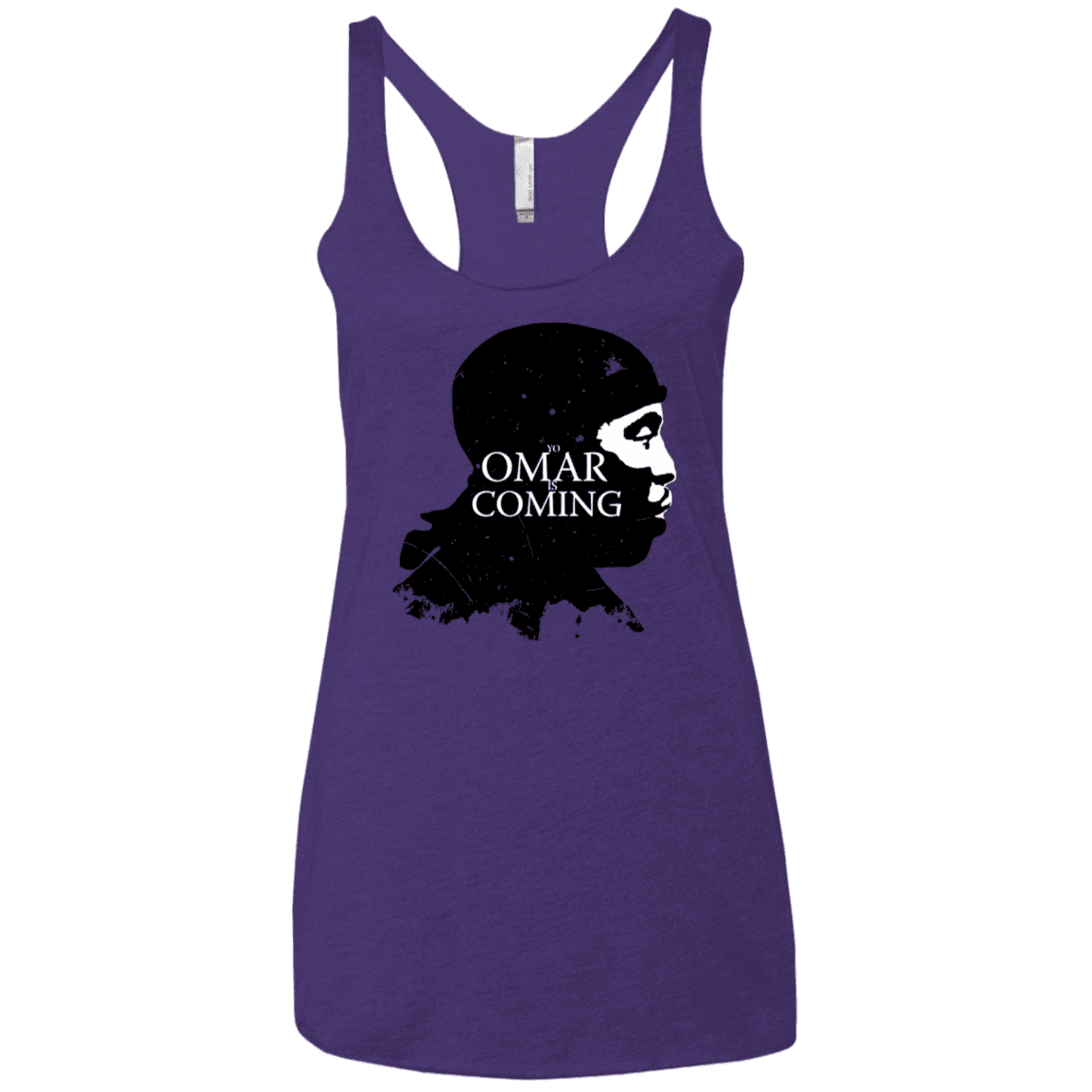 T-Shirts Purple Rush / X-Small Yo Omar Is Coming Women's Triblend Racerback Tank