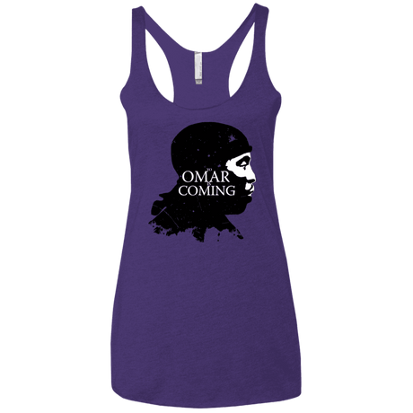 T-Shirts Purple Rush / X-Small Yo Omar Is Coming Women's Triblend Racerback Tank