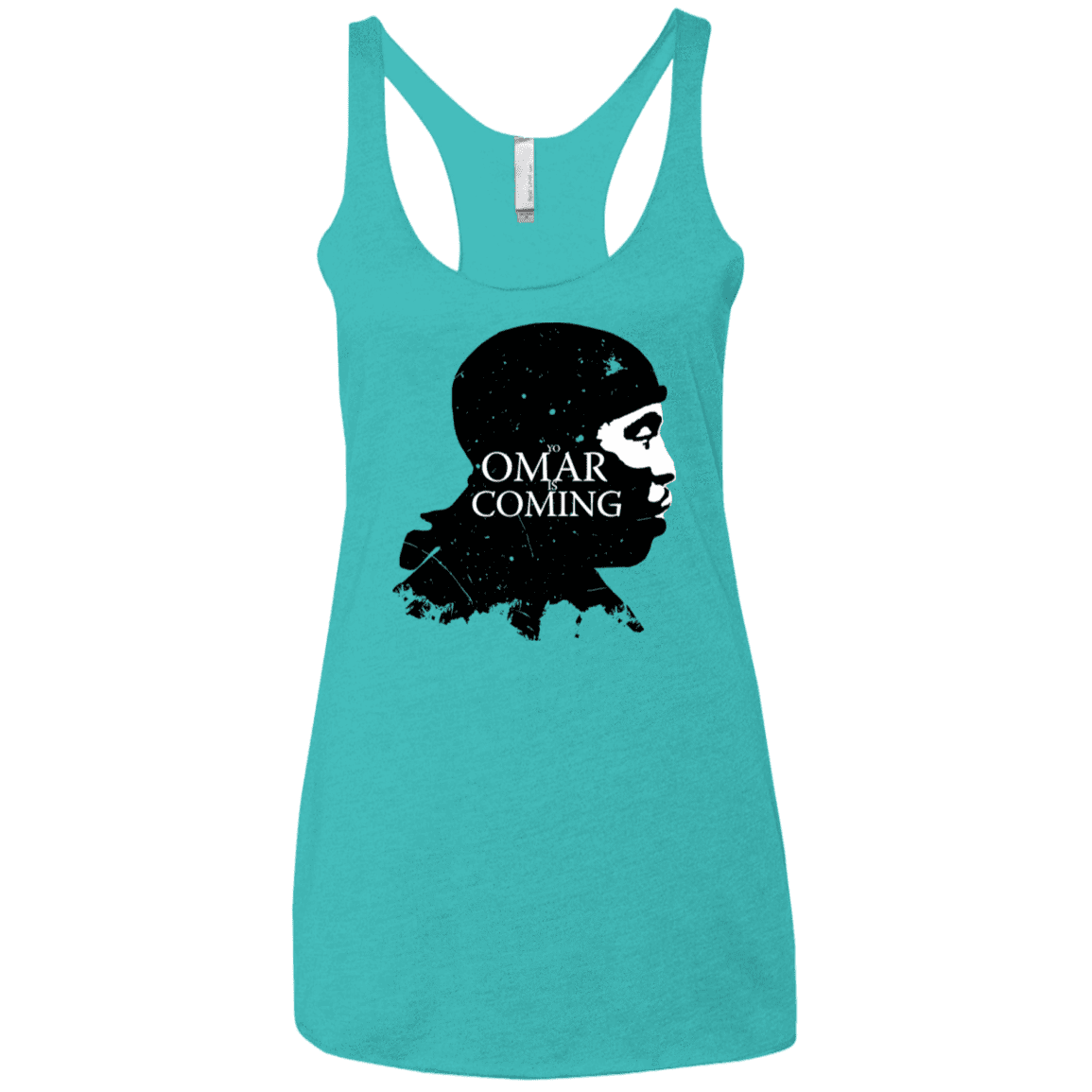 T-Shirts Tahiti Blue / X-Small Yo Omar Is Coming Women's Triblend Racerback Tank