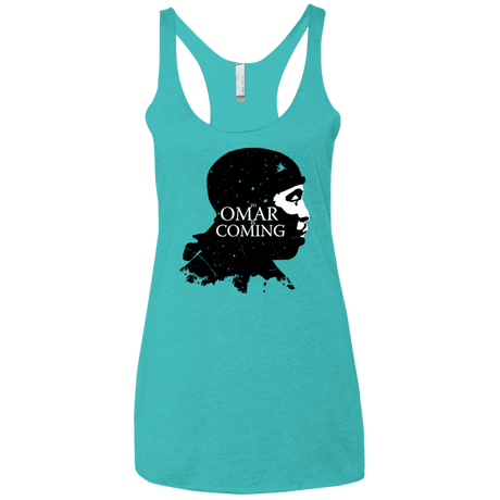 T-Shirts Tahiti Blue / X-Small Yo Omar Is Coming Women's Triblend Racerback Tank