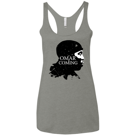 T-Shirts Venetian Grey / X-Small Yo Omar Is Coming Women's Triblend Racerback Tank