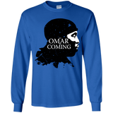 T-Shirts Royal / YS Yo Omar Is Coming Youth Long Sleeve T-Shirt