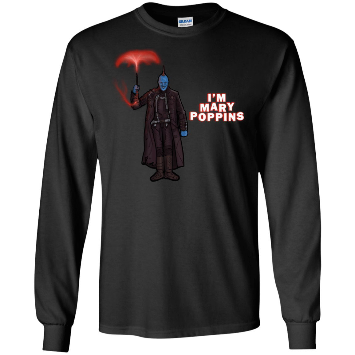 T-Shirts Black / S Yondu Poppins Men's Long Sleeve T-Shirt