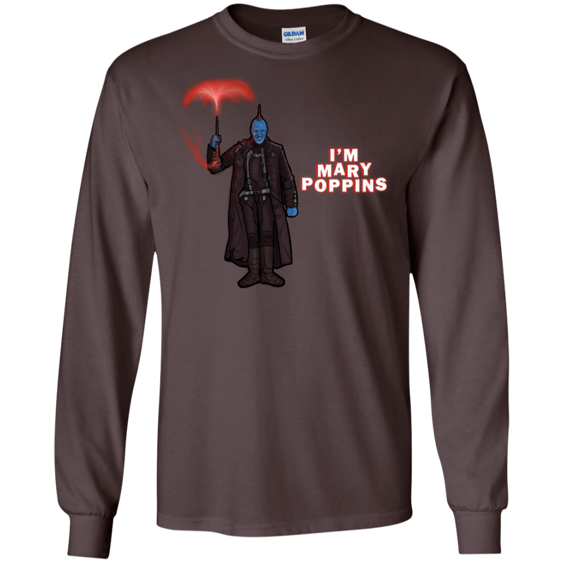 T-Shirts Dark Chocolate / S Yondu Poppins Men's Long Sleeve T-Shirt