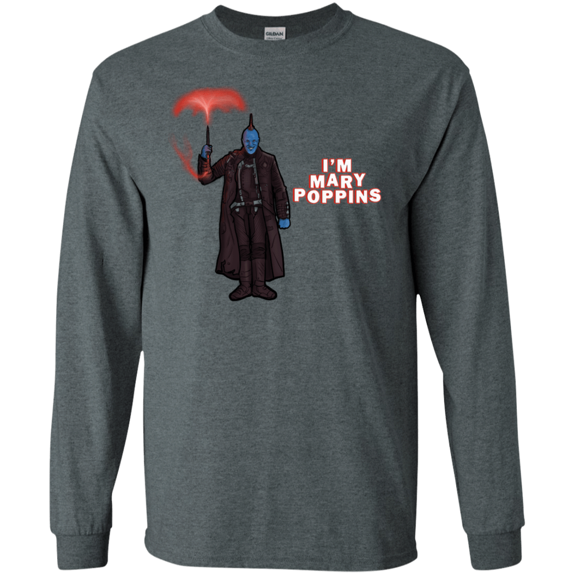 T-Shirts Dark Heather / S Yondu Poppins Men's Long Sleeve T-Shirt