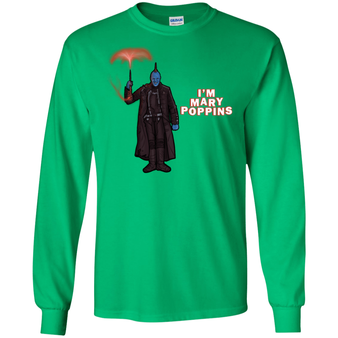 T-Shirts Irish Green / S Yondu Poppins Men's Long Sleeve T-Shirt