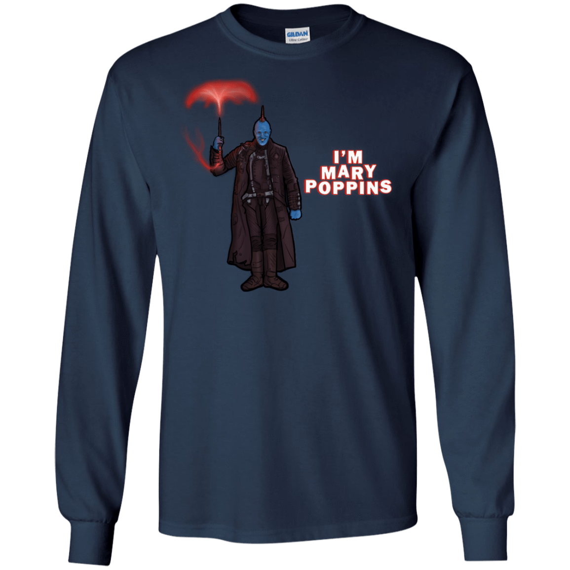 T-Shirts Navy / S Yondu Poppins Men's Long Sleeve T-Shirt