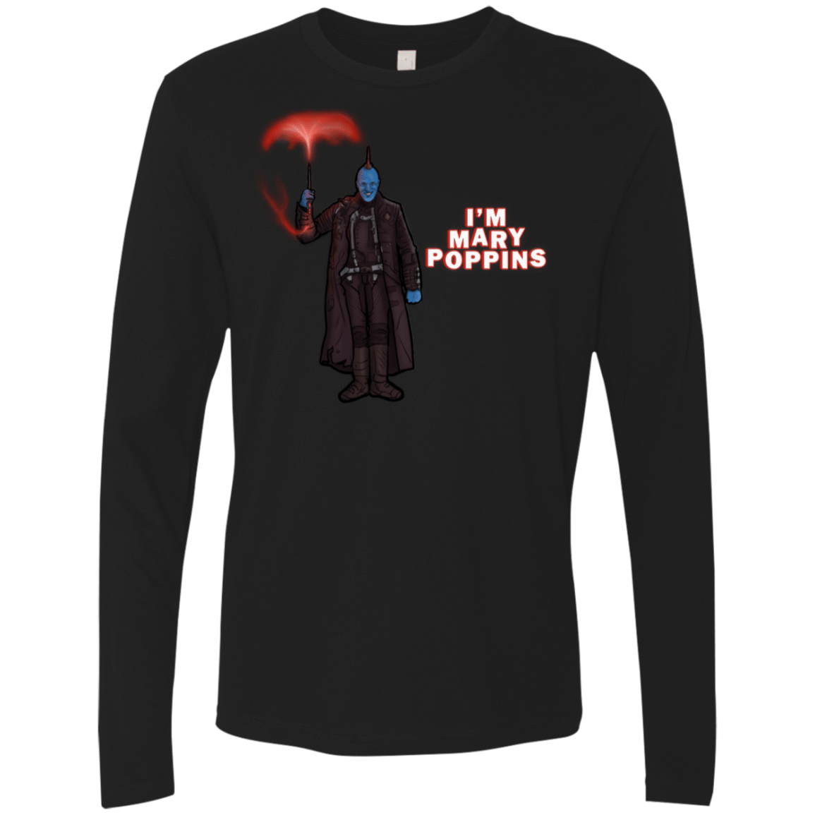 T-Shirts Black / S Yondu Poppins Men's Premium Long Sleeve