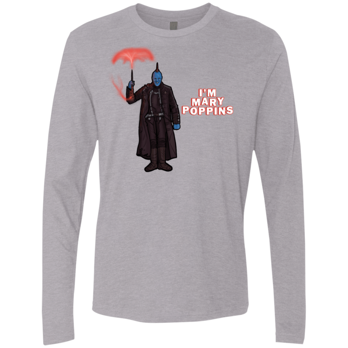 T-Shirts Heather Grey / S Yondu Poppins Men's Premium Long Sleeve