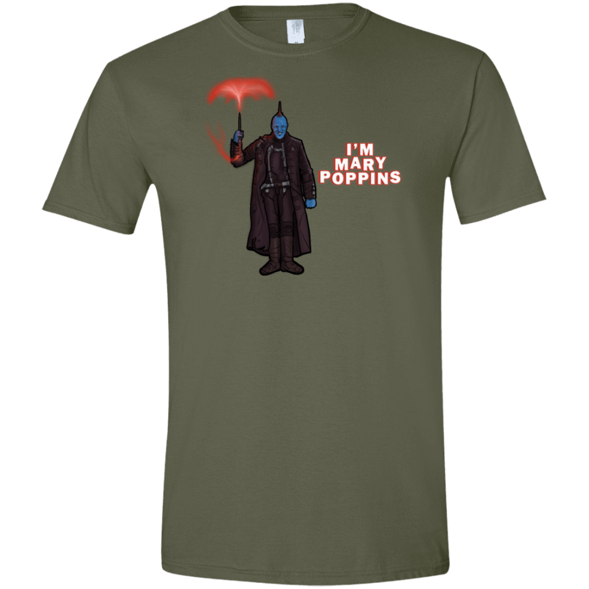 T-Shirts Military Green / S Yondu Poppins Men's Semi-Fitted Softstyle