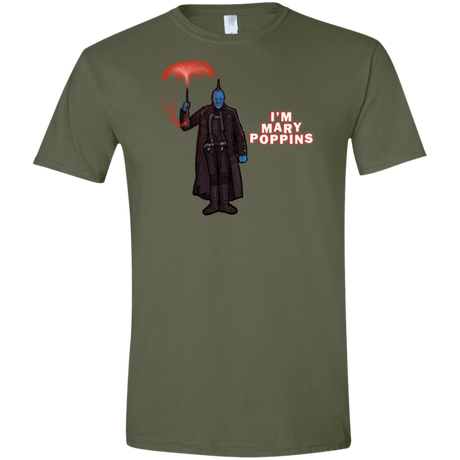 T-Shirts Military Green / S Yondu Poppins Men's Semi-Fitted Softstyle