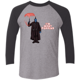 T-Shirts Premium Heather/Vintage Black / X-Small Yondu Poppins Men's Triblend 3/4 Sleeve