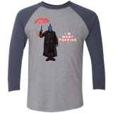 T-Shirts Premium Heather/Vintage Navy / X-Small Yondu Poppins Men's Triblend 3/4 Sleeve