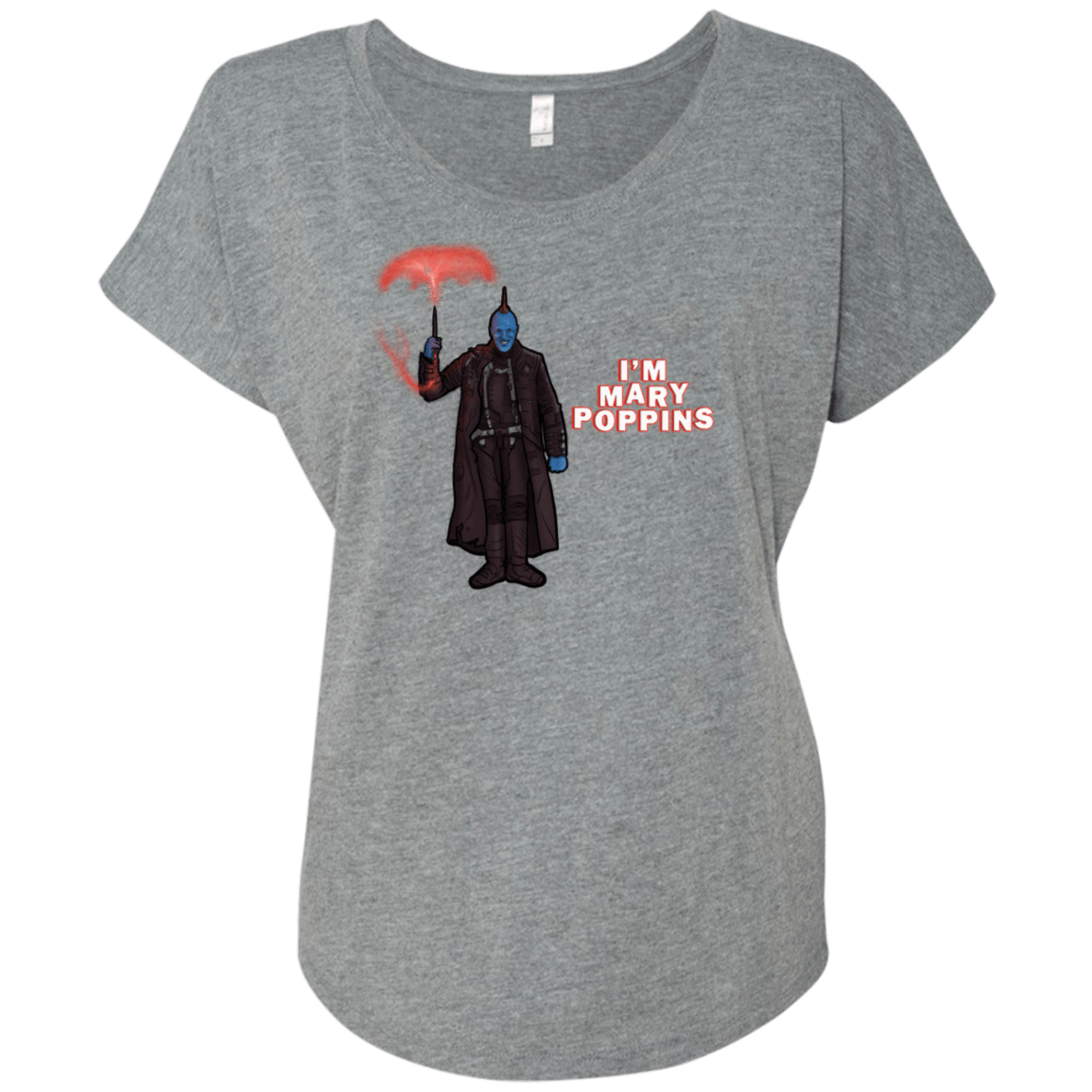 T-Shirts Premium Heather / X-Small Yondu Poppins Triblend Dolman Sleeve