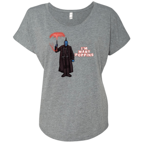 T-Shirts Premium Heather / X-Small Yondu Poppins Triblend Dolman Sleeve