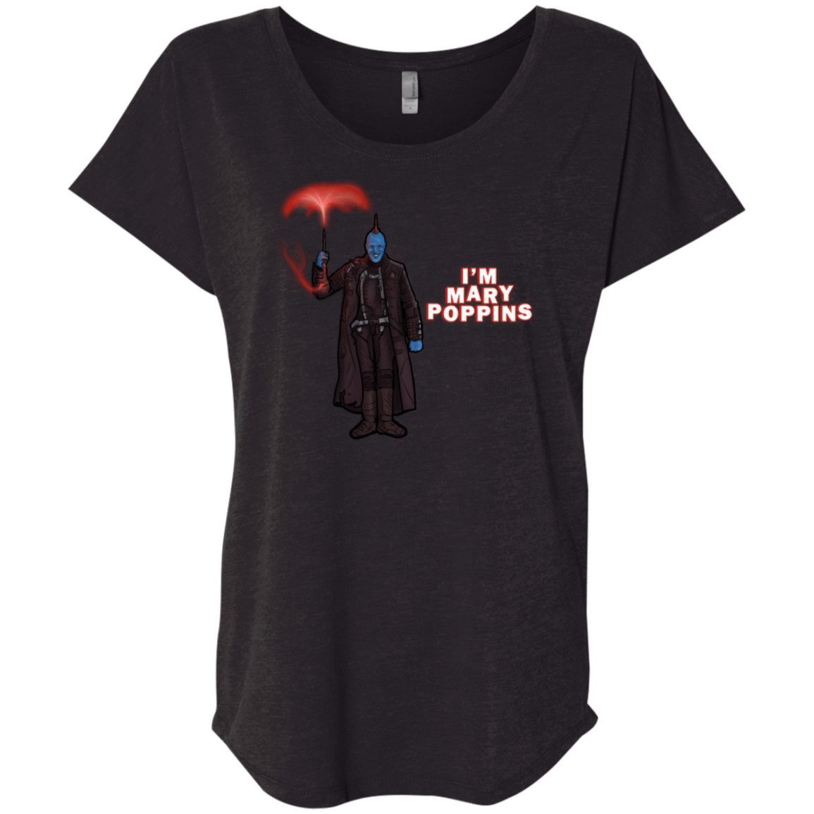 T-Shirts Vintage Black / X-Small Yondu Poppins Triblend Dolman Sleeve