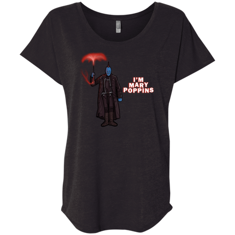 T-Shirts Vintage Black / X-Small Yondu Poppins Triblend Dolman Sleeve