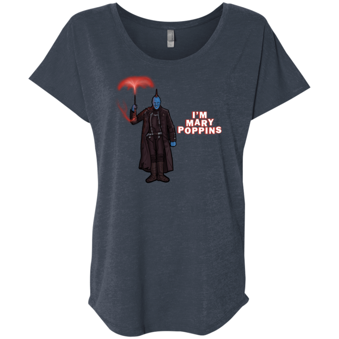 T-Shirts Vintage Navy / X-Small Yondu Poppins Triblend Dolman Sleeve