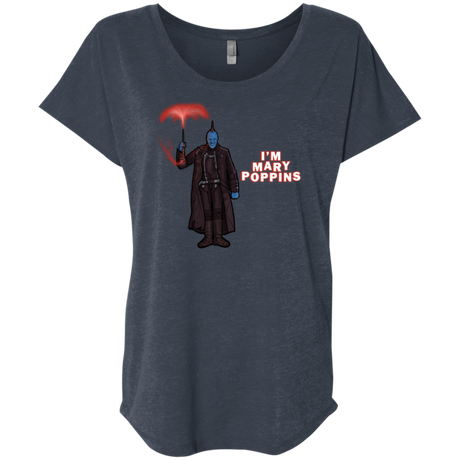 T-Shirts Vintage Navy / X-Small Yondu Poppins Triblend Dolman Sleeve