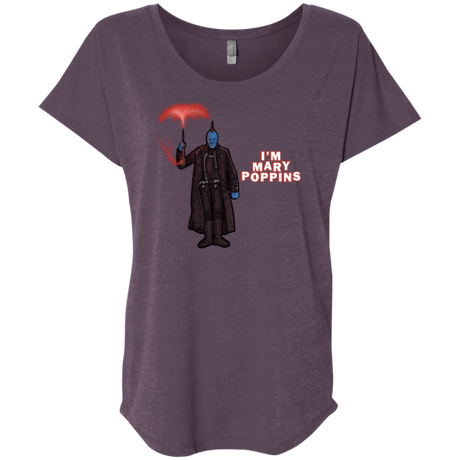 T-Shirts Vintage Purple / X-Small Yondu Poppins Triblend Dolman Sleeve