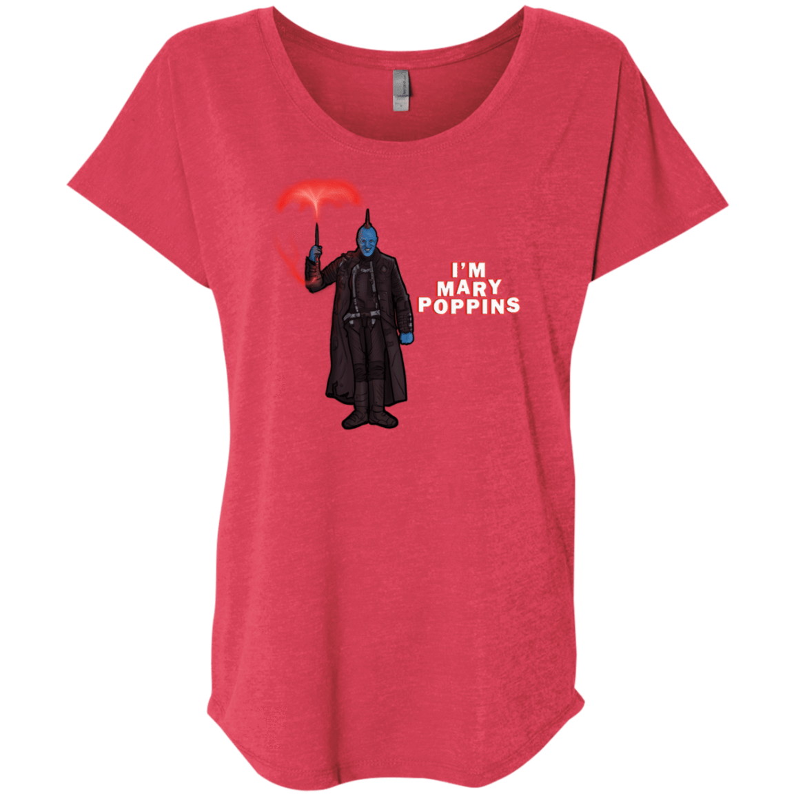 T-Shirts Vintage Red / X-Small Yondu Poppins Triblend Dolman Sleeve