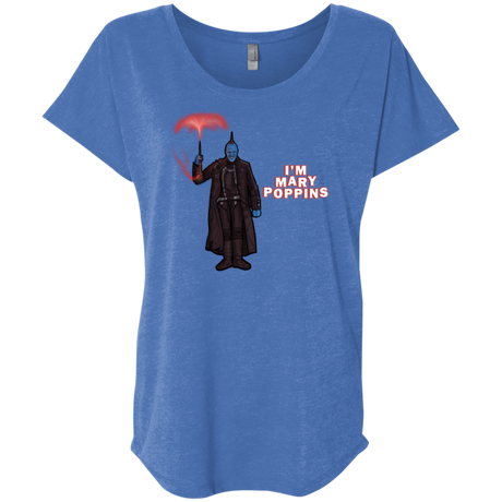 T-Shirts Vintage Royal / X-Small Yondu Poppins Triblend Dolman Sleeve