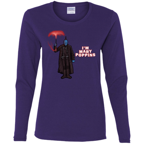 T-Shirts Purple / S Yondu Poppins Women's Long Sleeve T-Shirt