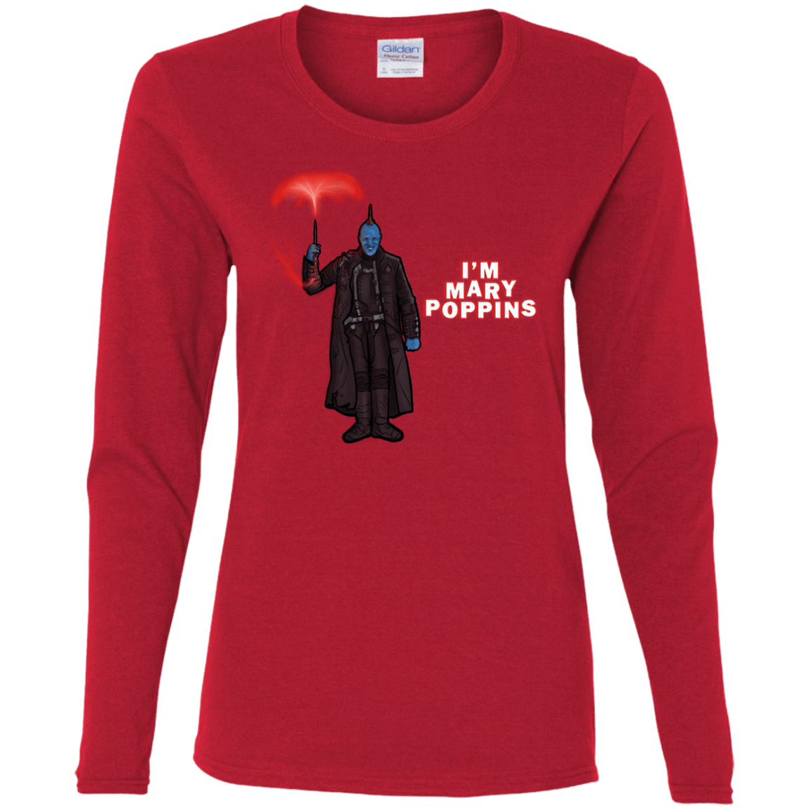 T-Shirts Red / S Yondu Poppins Women's Long Sleeve T-Shirt