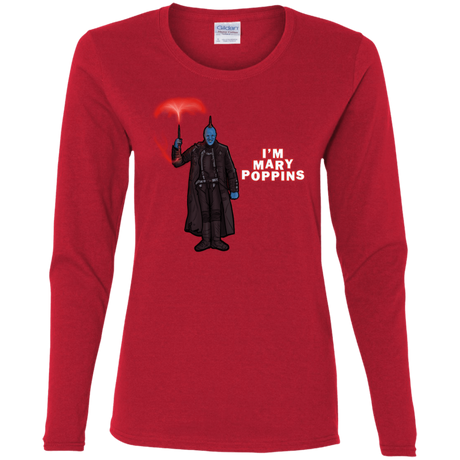 T-Shirts Red / S Yondu Poppins Women's Long Sleeve T-Shirt