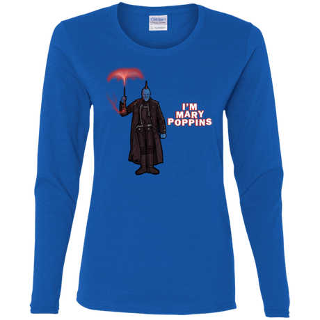 T-Shirts Royal / S Yondu Poppins Women's Long Sleeve T-Shirt