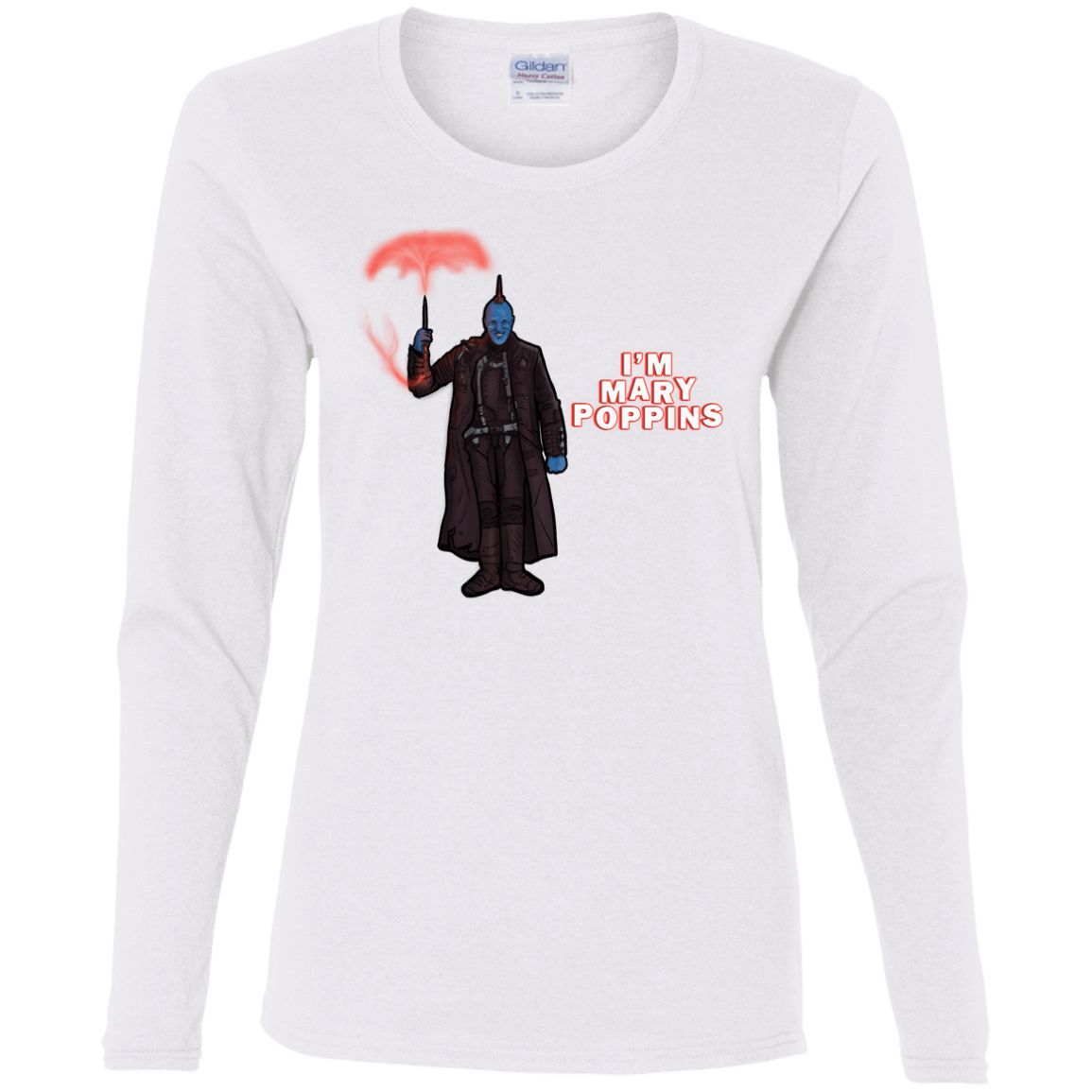 T-Shirts White / S Yondu Poppins Women's Long Sleeve T-Shirt