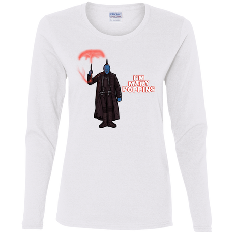 T-Shirts White / S Yondu Poppins Women's Long Sleeve T-Shirt