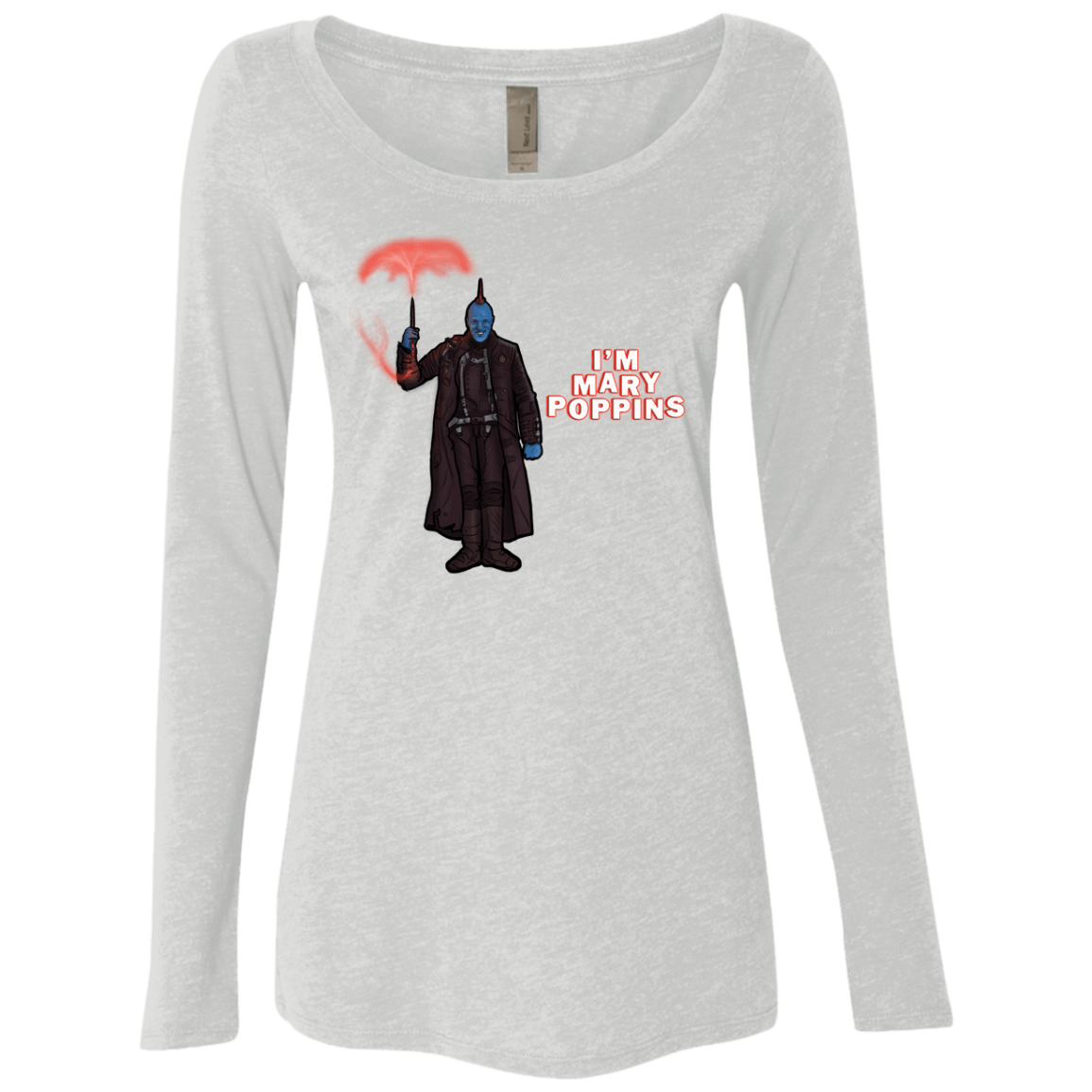 T-Shirts Heather White / S Yondu Poppins Women's Triblend Long Sleeve Shirt