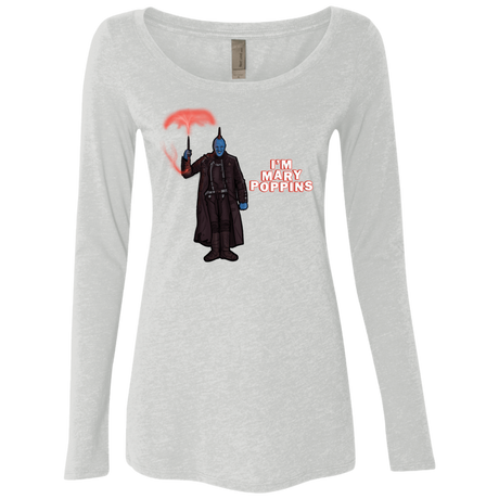 T-Shirts Heather White / S Yondu Poppins Women's Triblend Long Sleeve Shirt