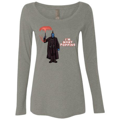 T-Shirts Venetian Grey / S Yondu Poppins Women's Triblend Long Sleeve Shirt