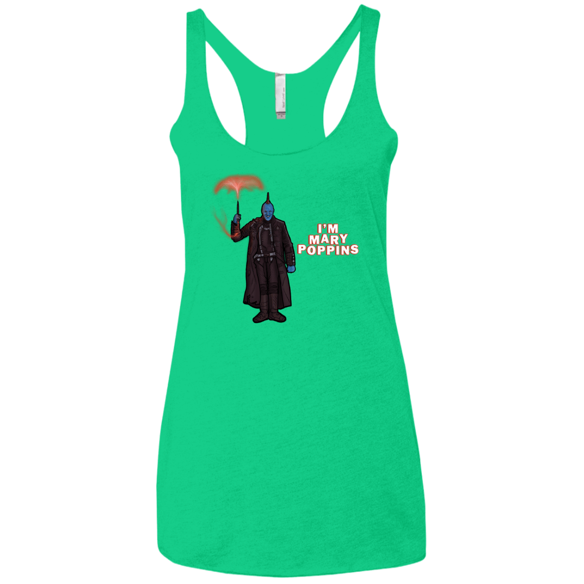 T-Shirts Envy / X-Small Yondu Poppins Women's Triblend Racerback Tank