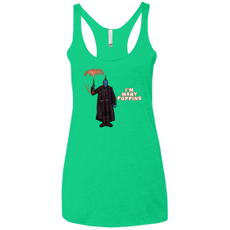 T-Shirts Envy / X-Small Yondu Poppins Women's Triblend Racerback Tank